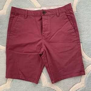 32w slim fit burgundy shorts Like New